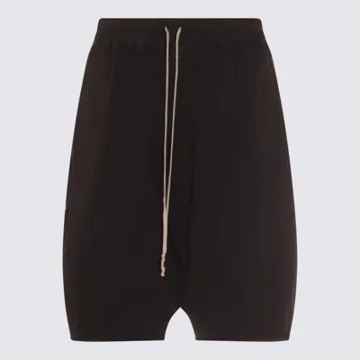 Rick Owens Drkshdw Black Tone Pods Cotton Shorts