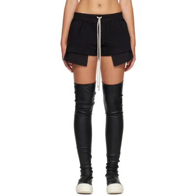 Rick Owens Drkshdw Black Tower Fog Boxer Shorts In 09 Black