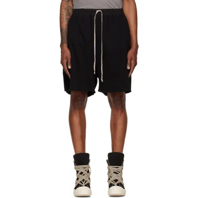 Rick Owens Drkshdw Black Tower Loing Boxers Butt Zip Shorts