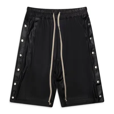 Rick Owens Drkshdw Black Wide Pusher Shorts