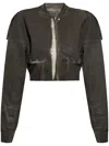Rick Owens Drkshdw Bleach-wash Jacket In Grey