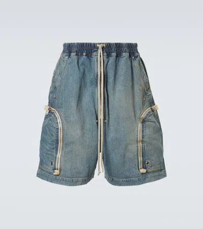 Rick Owens Drkshdw棉质短裤 In Blue