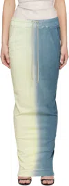 Rick Owens Drkshdw Drawstring Skirt In 86d Toothpaste Degra
