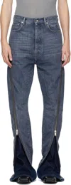 Rick Owens Drkshdw Blue Concordians Bolan Banana Jeans In Blue