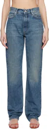 Rick Owens Drkshdw Blue Hollywood Granbury Jeans In 06 Washed Indigo
