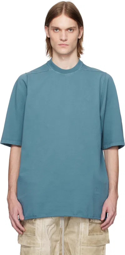 Rick Owens Drkshdw Blue Hollywood Jumbo Ss T-shirt In 86 Toothpaste