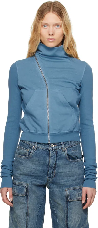 Rick Owens Drkshdw Blue Hollywood Mountain Sweatshirt In 86 Toothpaste