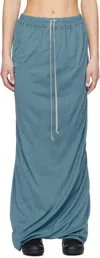 Rick Owens Drkshdw Blue Hollywood Pull On Pillar Maxi Skirt In 86 Toothpaste