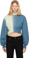 Rick Owens Drkshdw Blue Hollywood Tatlin Sweatshirt In Blue