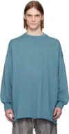 Rick Owens Drkshdw Blue Hollywood Tommy Hustler T-shirt In 86 Toothpaste