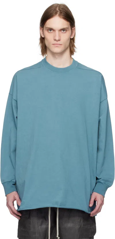 RICK OWENS DRKSHDW BLUE HOLLYWOOD TOMMY LS T-SHIRT