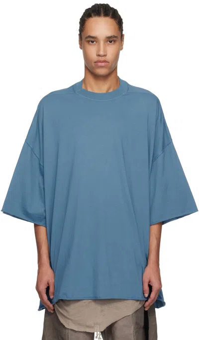 Rick Owens Drkshdw Blue Hollywood Tommy T-shirt In 86 Toothpaste