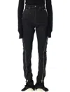 Rick Owens Drkshdw High Waist Flared Trousers Full Length In Black