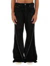Rick Owens Drkshdw Bolan Banana Jeans With Zip Detail In Black