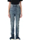Rick Owens Drkshdw Hollywood Bolan Banana Denim Pants In Blue
