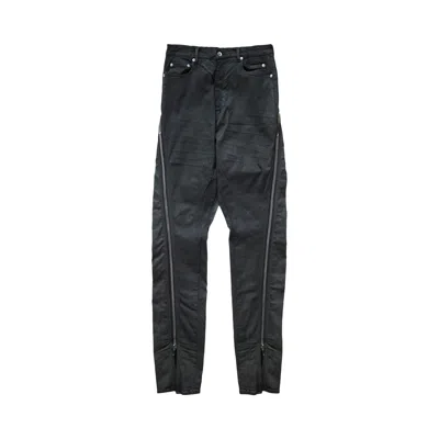 Pre-owned Rick Owens Drkshdw Bolan Banana Jeans With Zips 'black' | Men's Size 30