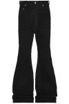 Rick Owens Drkshdw Black Porterville Bolan Bootcut Trousers In Black