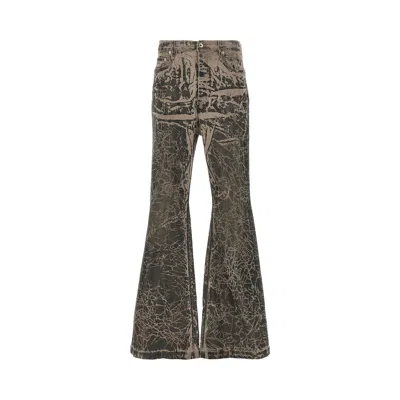 Pre-owned Rick Owens Drkshdw Bolan Bootcut 'black Washed Foil' | Men's Size 36