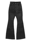 Rick Owens Drkshdw High-rise Waist Flared Leg Trousers In Black