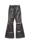Rick Owens Drkshdw Crackled-effect Flared Jeans In Gray