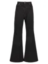 Rick Owens Drkshdw Bolans Bootcut Jeans In Black Wax