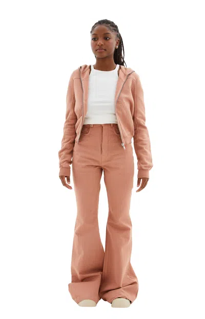 Rick Owens Drkshdw Bolan Bootcut Pants In Dark Pink