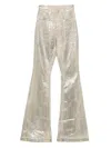 Rick Owens Drkshdw Womens Palladium Bolan Bootcut Metallic Cotton-blend Trousers In Neutral