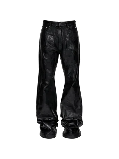 Rick Owens Drkshdw Black Tower Bolan Bootcut Jeans In 99x Black Wax