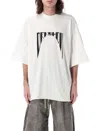 Rick Owens Drkshdw Drkshdw By Rick Owens Bold Graphic Print Oversized T-shirt In White