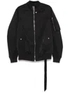 Rick Owens Drkshdw Bomber With Zipper In Black