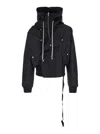 Rick Owens Drkshdw Mens Alice Cropped Woven Parka Black In Black