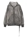 Rick Owens Drkshdw Gray Hollywood Flight Bomber Jacket In Grey