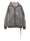 Rick Owens Drkshdw Gray Hollywood Flight Bomber Jacket In Grey