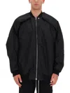 Rick Owens Drkshdw Oversized Matte Black Nylon Jacket In Black