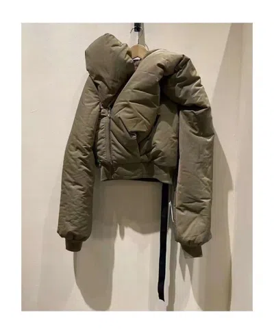 Rick Owens Drkshdw Bomber Short Cotton Suit In Green