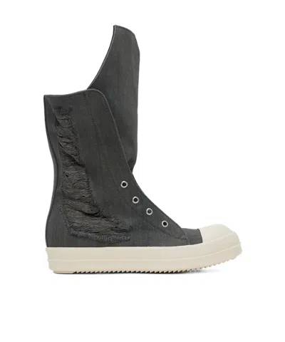 Rick Owens Drkshdw Drkshdw By Rick Owens Man Boot Taupe Size 7 Textile Fibers In Grey