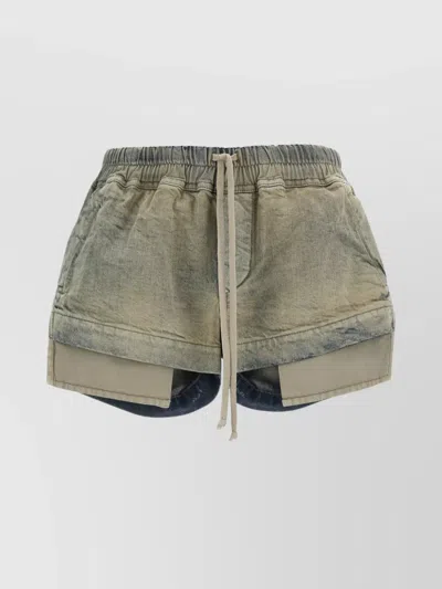 Rick Owens Drkshdw 'boxers With Elastic Waistband And Rolled Hem' In Gray