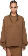 RICK OWENS DRKSHDW BROWN CRATER T SWEATSHIRT