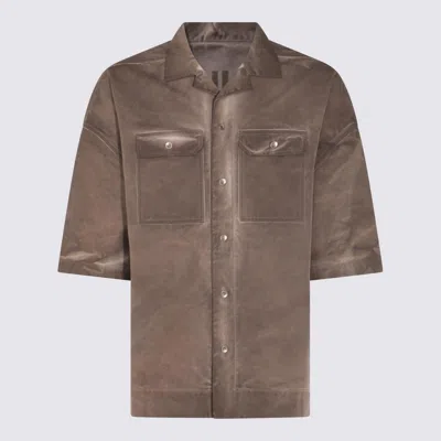 Rick Owens Drkshdw Brown Magnum Tommy Casual Jacket