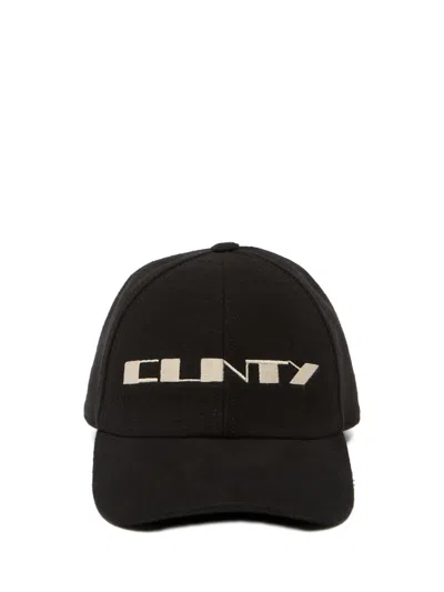 Rick Owens Drkshdw Brushed Cotton Baseball Cap With Adjustable Back Strap In Black