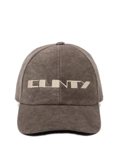 Rick Owens Drkshdw Brushed Cotton Baseball Cap With Adjustable Back Strap In Brown