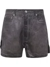 Rick Owens Drkshdw Brushed-finish Shorts In Grey