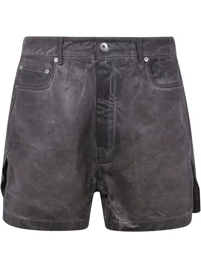 Rick Owens Drkshdw Brushed-finish Shorts In Black