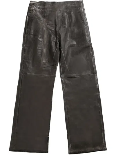 Rick Owens Drkshdw Brushed-finish Trousers In Grey