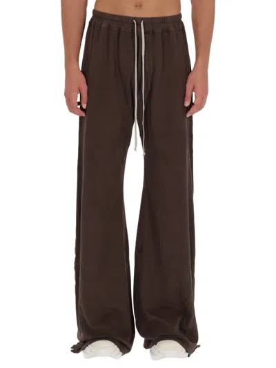 Rick Owens Drkshdw Brushed Jersey Pusher Pants In Brown