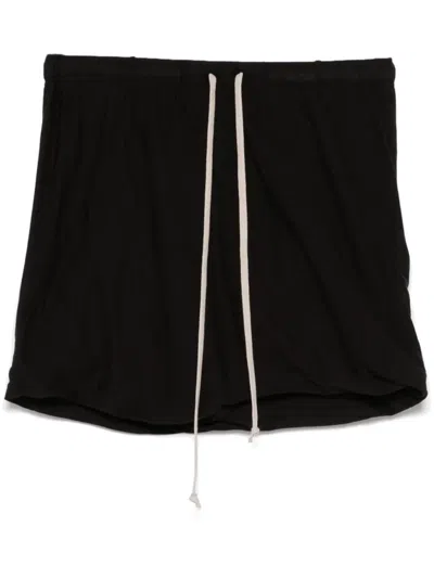Rick Owens Drkshdw Buds Skirt Style Shorts In Black