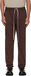 Rick Owens Drkshdw Burgundy Concordians Berlin Drawstring Sweatpants In Brown