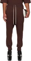 Rick Owens Drkshdw Burgundy Concordians Drawstring Sweatpants