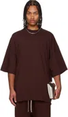 Rick Owens Drkshdw Burgundy Concordians Tommy T-shirt In Brown