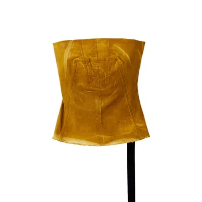 Rick Owens Drkshdw Bustier Top In Gold